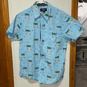 Eighty Eight Light Blue (Peace) Palm Tree Shirt